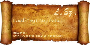 Ladányi Szilvia névjegykártya