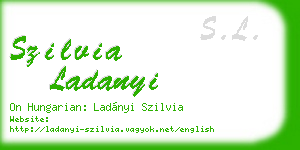 szilvia ladanyi business card